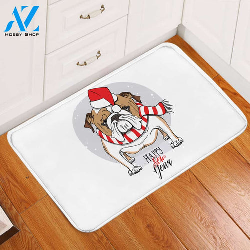 Holiday Pug Door Mat