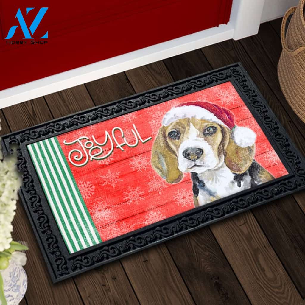 Holiday Pups Joyful Beagle Doormat - 18" x 30"