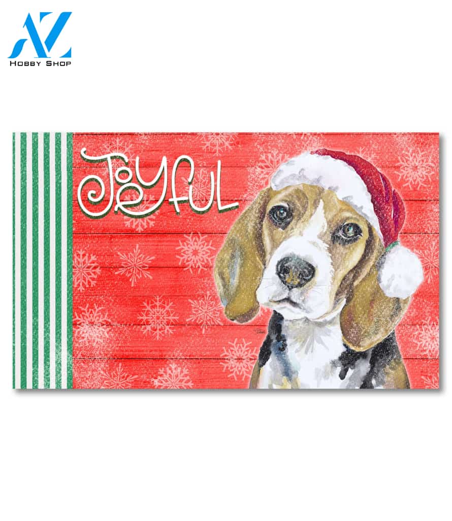 Holiday Pups Joyful Beagle Doormat - 18" x 30"