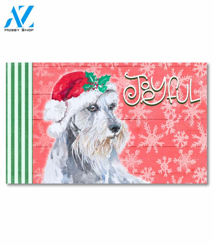 Holiday Pups Joyful Schnauzer Doormat - 18" x 30"