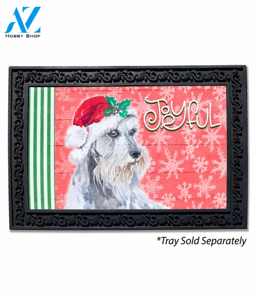Holiday Pups Joyful Schnauzer Doormat - 18" x 30"