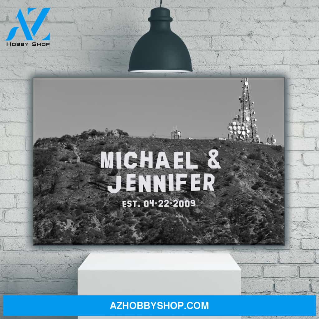 Hollywood Sign Names Premium Canvas