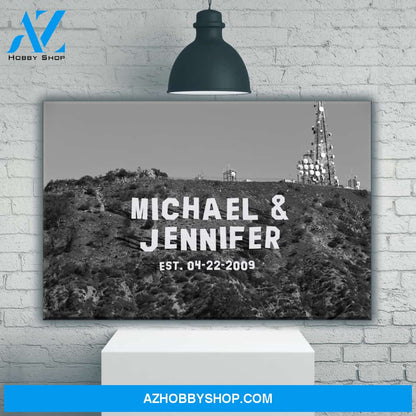Hollywood Sign Names Premium Canvas