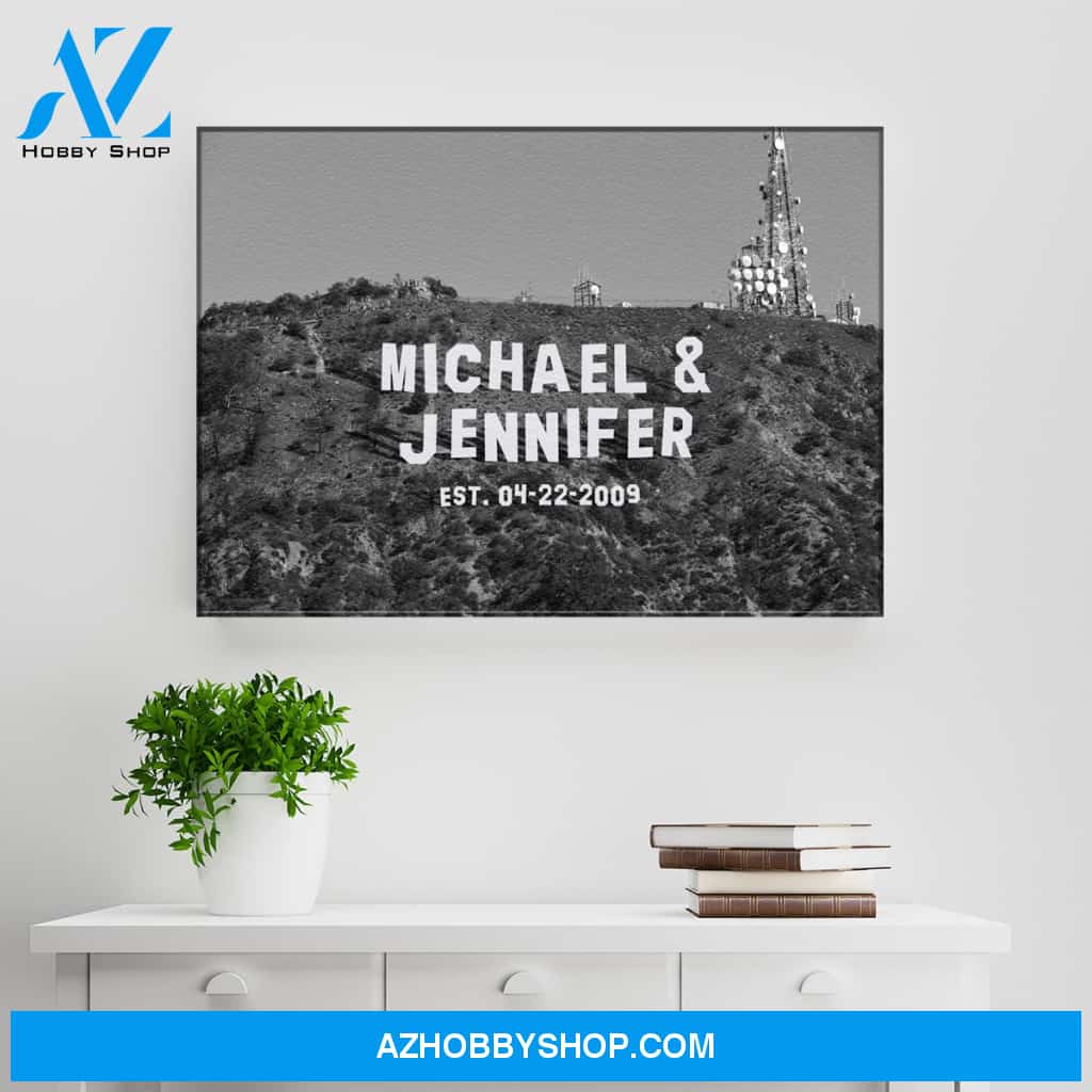 Hollywood Sign Names Premium Canvas