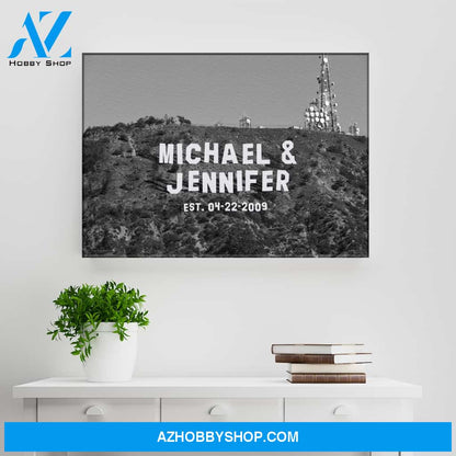 Hollywood Sign Names Premium Canvas