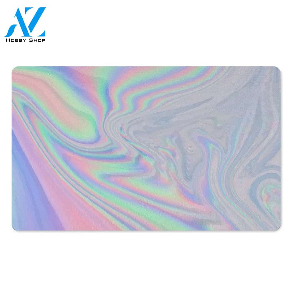 Holographic Abstract Door Mat