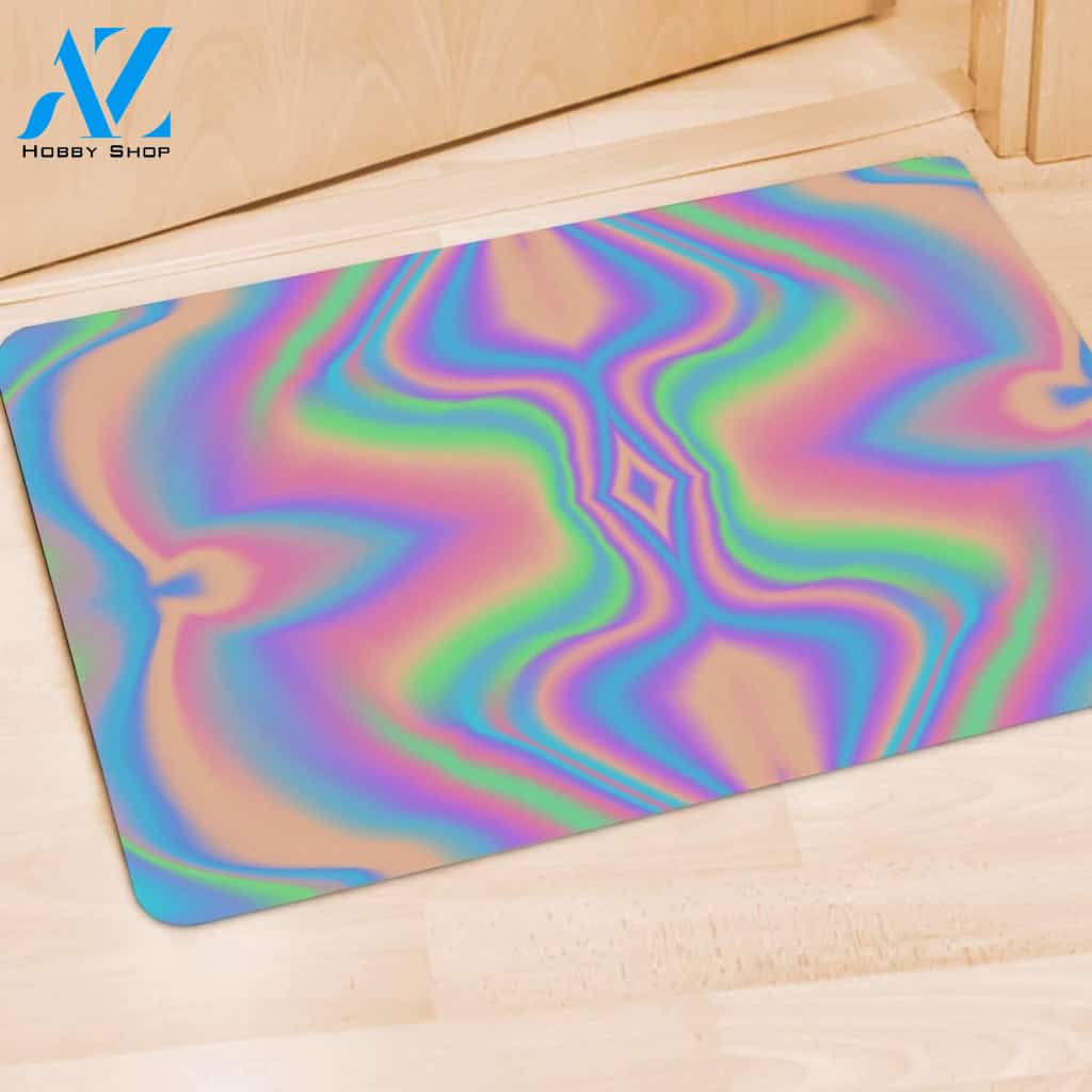 Holographic Trippy Door Mat