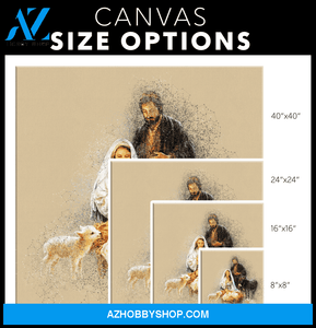 Holy Family Geometric Art Canvas