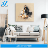 Holy Family Geometric Art Canvas