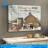 Home Cow Canvas Wall Art, Wall Decor Visual Art Decor, Great Gift for Cows Lovers Canvas