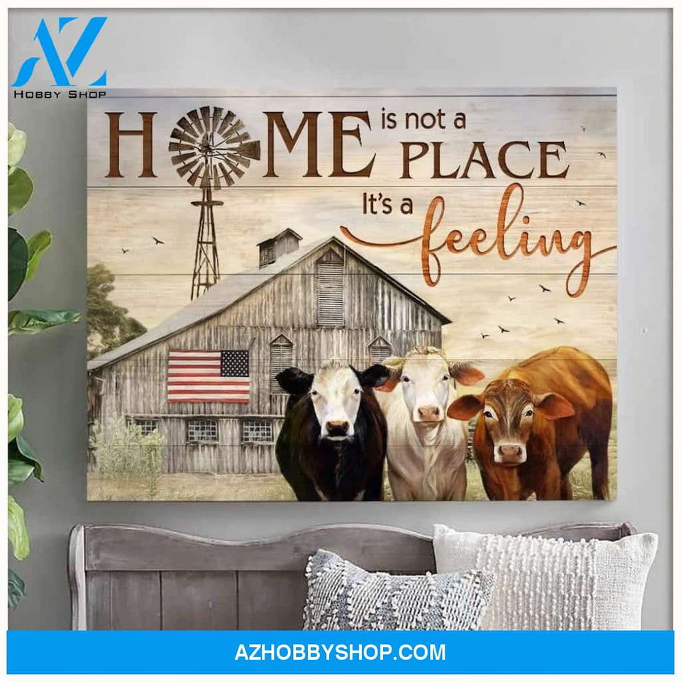 Home Cow Wall Art Canvas