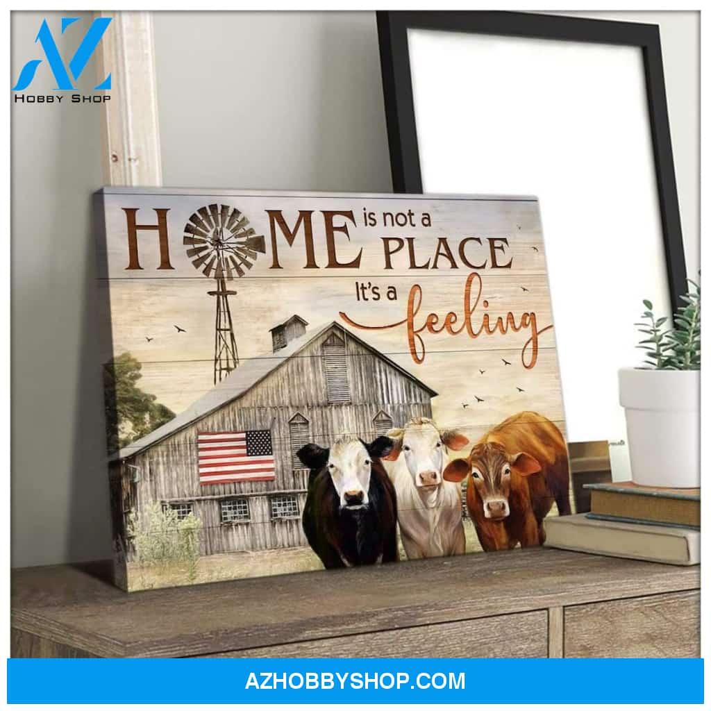 Home Cow Wall Art Canvas
