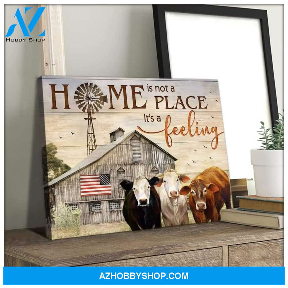 Home Cow Wall Art Canvas