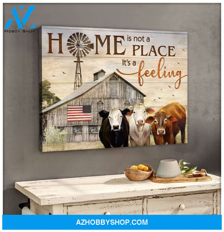 Home Cow Wall Art Canvas