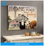 Home Cow Wall Art Canvas