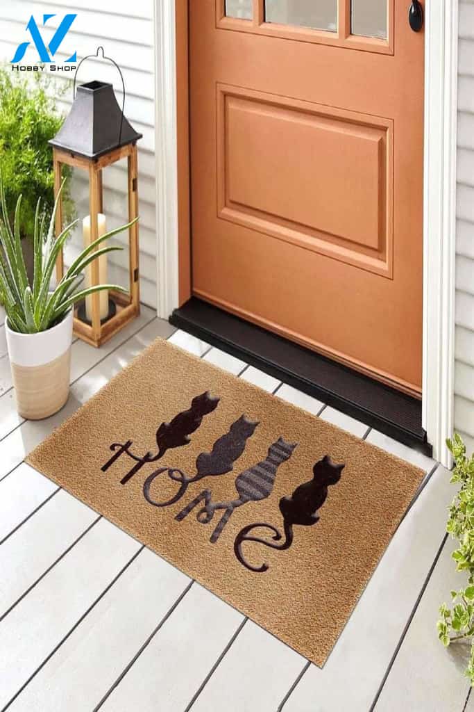 Home Decor Cute Cat Doormat Housewarming Gift Welcome Mat House Warming Gift Home Decor Gift for Cat Lovers Funny Doormat Gift Idea