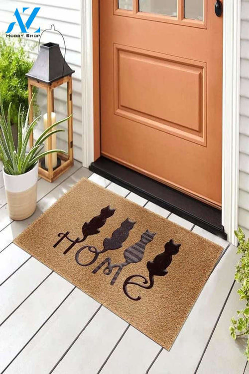 Home Decor Cute Cat Doormat Housewarming Gift Welcome Mat House Warming Gift Home Decor Gift for Cat Lovers Funny Doormat Gift Idea