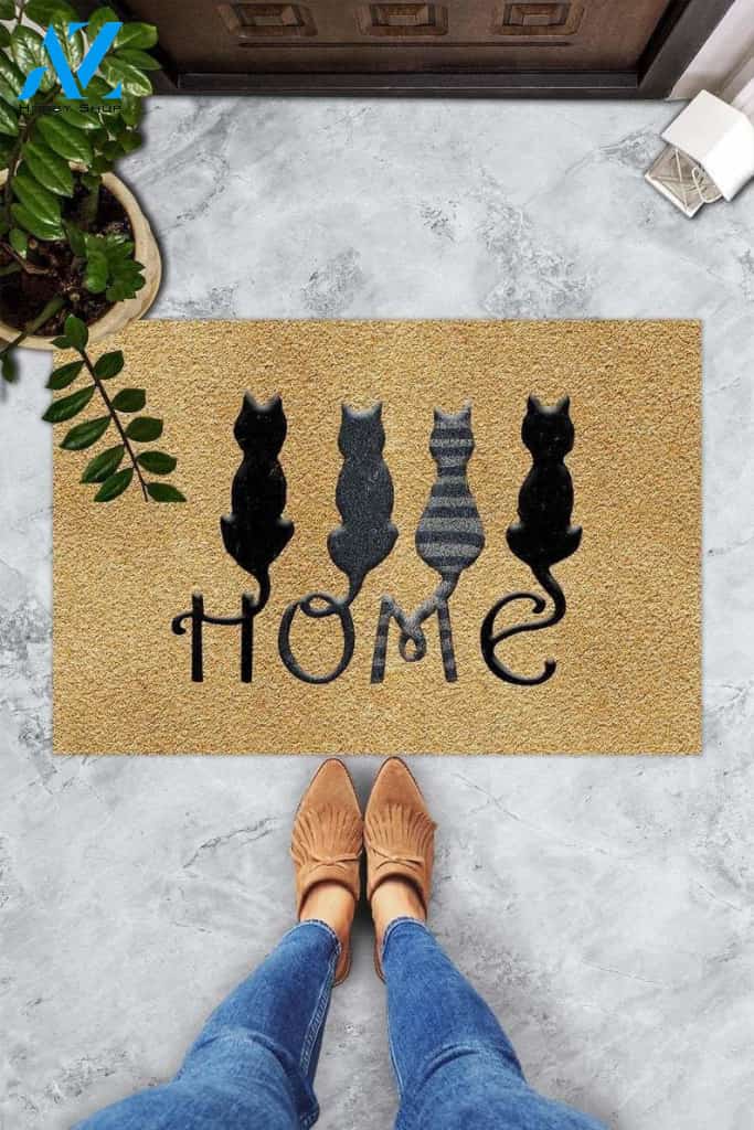 Home Decor Cute Cat Doormat Housewarming Gift Welcome Mat House Warming Gift Home Decor Gift for Cat Lovers Funny Doormat Gift Idea