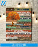 Home Family Love Canvas Gift For Stepdaughter From Stepmom