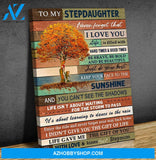 Home Family Love Canvas Gift For Stepdaughter From Stepmom