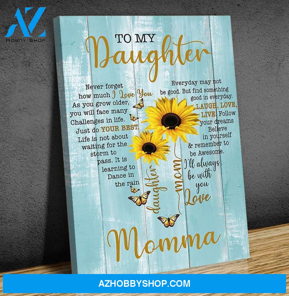 Home Family Love Wall Art - Canvas Gift From Mommy To Daughter