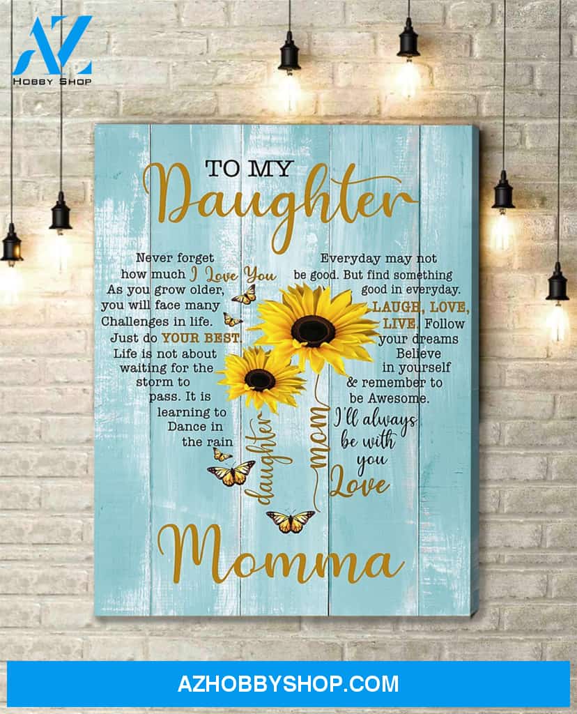 Home Family Love Wall Art - Canvas Gift From Mommy To Daughter