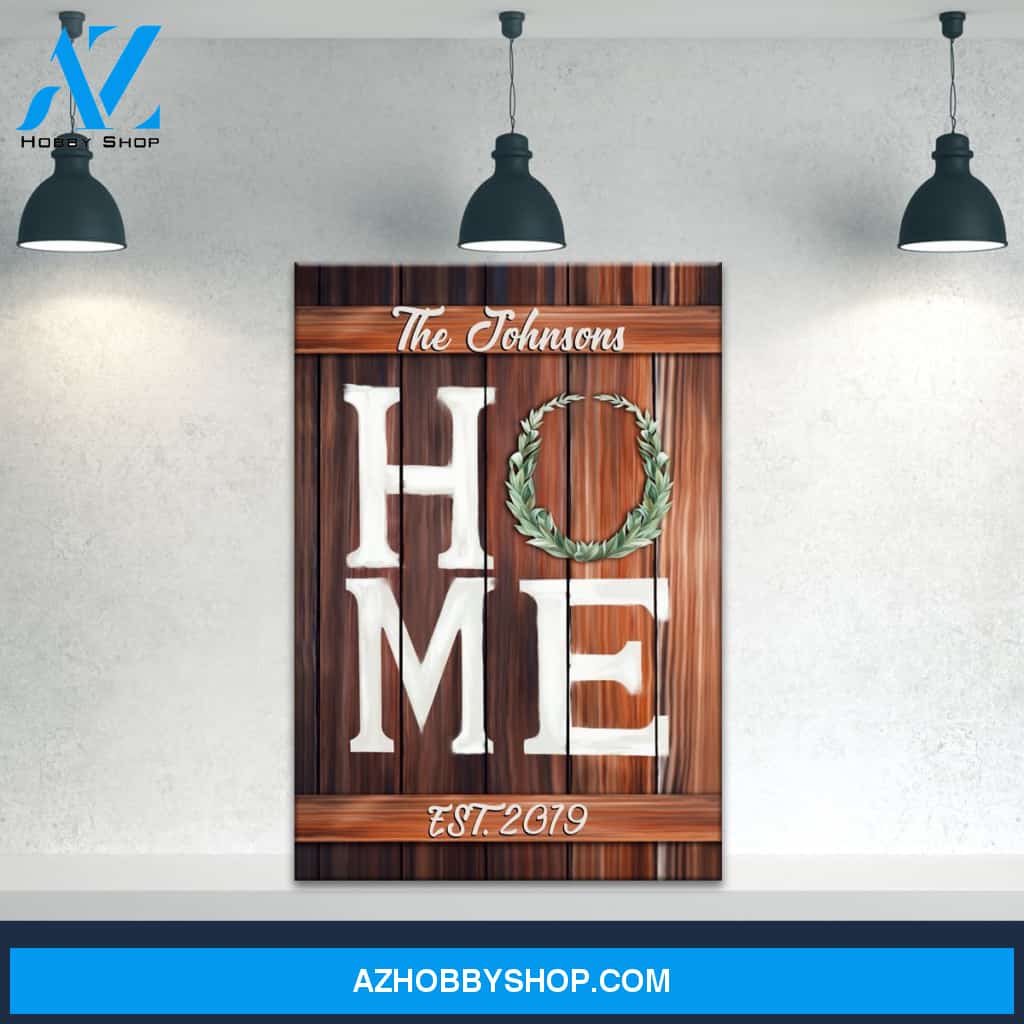 Home Family Name Premium Canvas