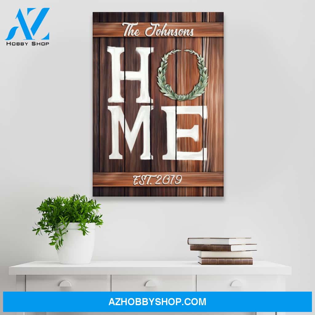 Home Family Name Premium Canvas