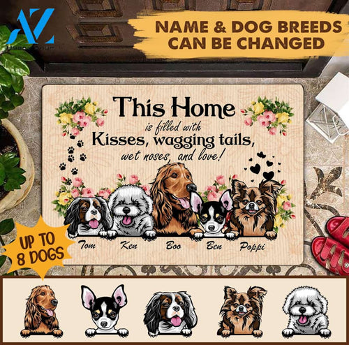 Home Filled With Dogs Personalized Doormat - DM010PS | Welcome Mat | House Warming Gift