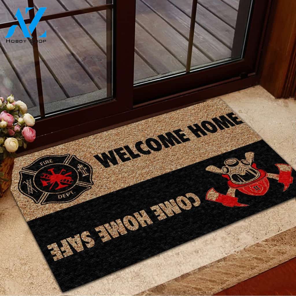 Home Firefighter Doormat Welcome Mat House Warming Gift Home Decor Funny Doormat Meaningful Gift For Firefighter