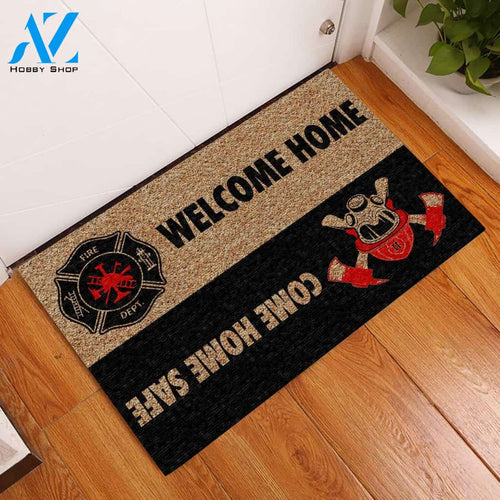 Home Firefighter Doormat Welcome Mat House Warming Gift Home Decor Funny Doormat Meaningful Gift For Firefighter