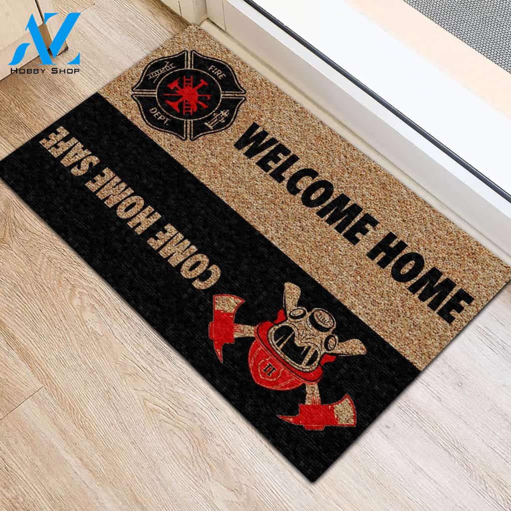 Home Firefighter Doormat Welcome Mat House Warming Gift Home Decor Funny Doormat Meaningful Gift For Firefighter