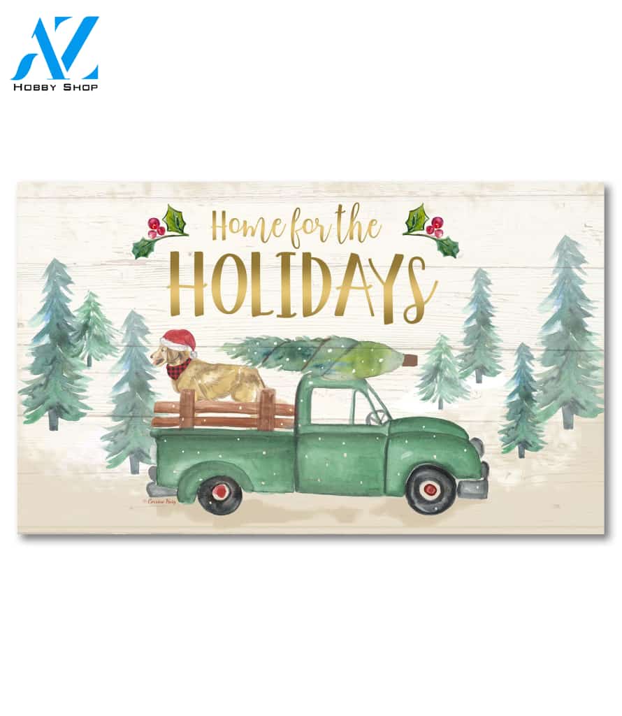 Home for the Holidays Truck Doormat - 18" x 30"