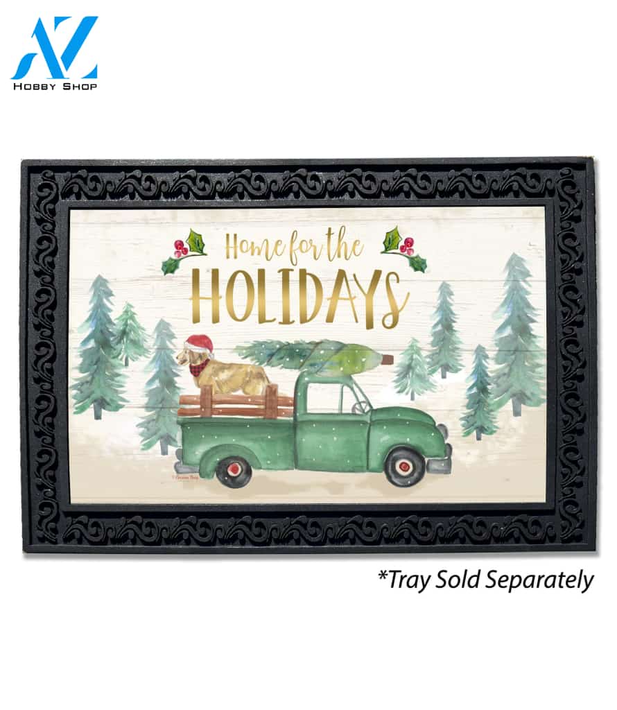 Home for the Holidays Truck Doormat - 18" x 30"