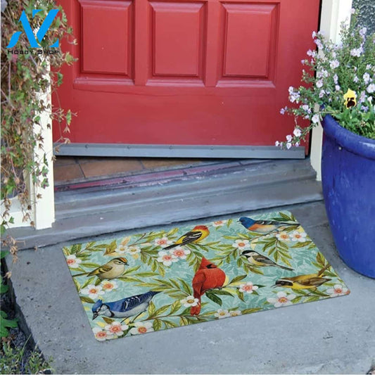 Home Garden Cardinal Bird Colorful Spring Indoor and Outdoor Doormat Warm House Gift Welcome Mat Gift for Friend Family