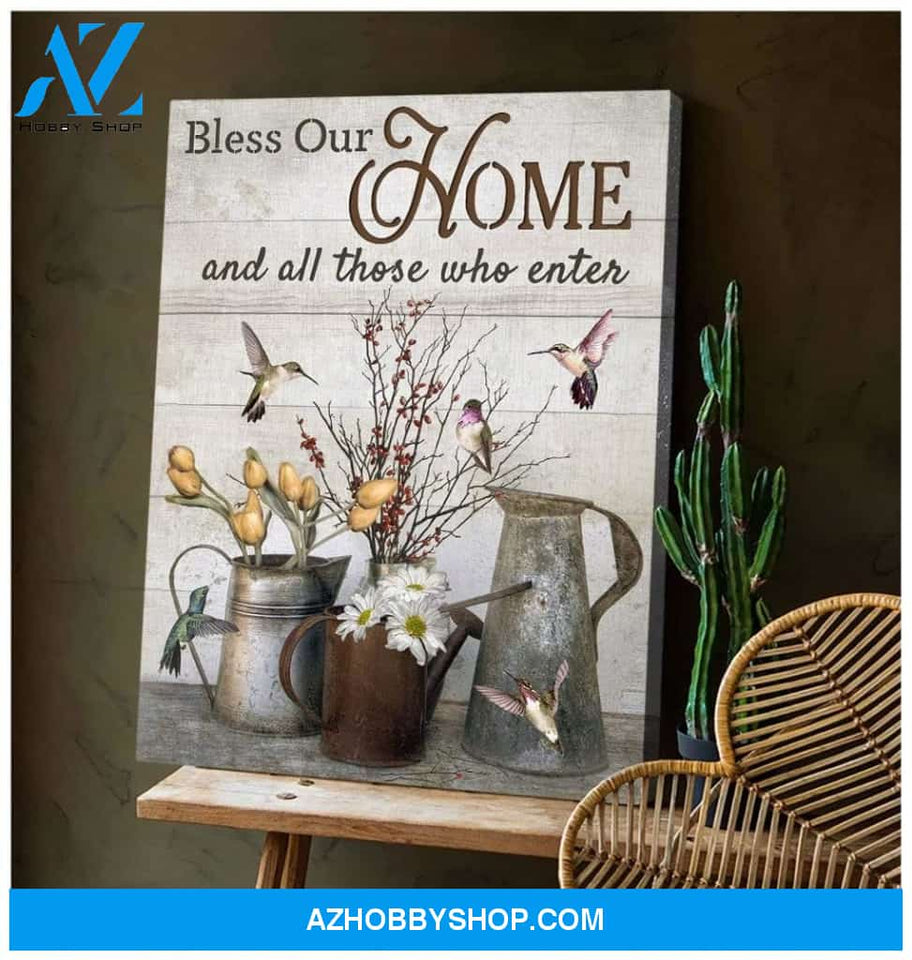 Home Hummingbird Wall Art Canvas