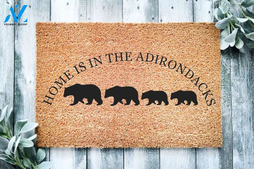 Home is in the Adirondacks Bears SVG Cricut Silhouette Cameo Cute Funny Doormat