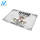 Home Is Where Corgi Run To Great You Printed Doormat Home Decor