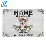 Home Is Where Corgi Run To Great You Printed Doormat Home Decor