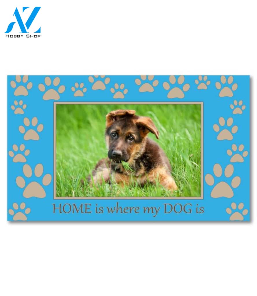 Home is Where My Dog is Photo Doormat - 18" x 30"