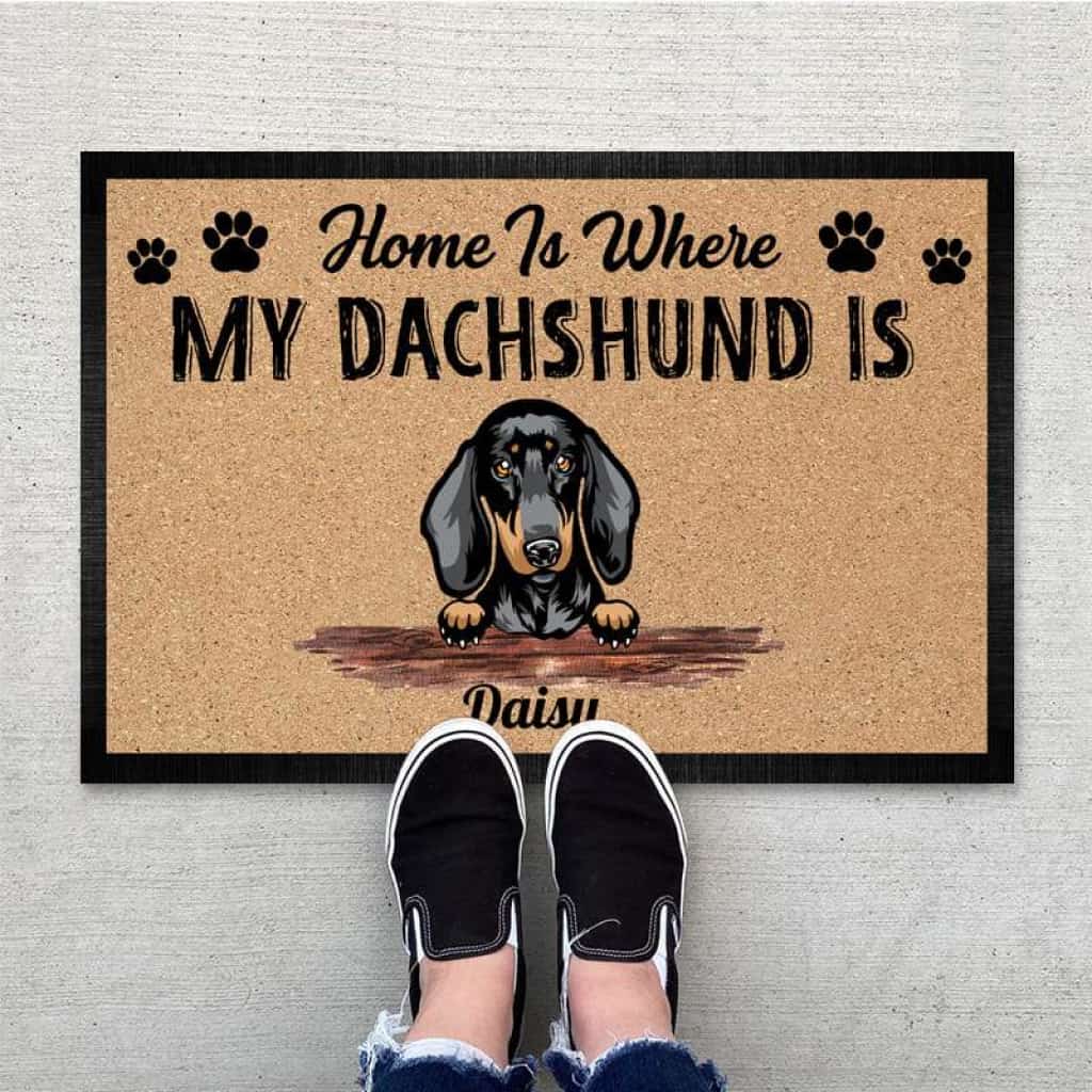 Home is Where My Dogs Are Doormat, Dog Lover Gift, Welcome Mats