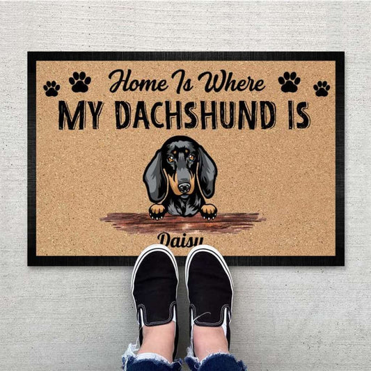 Home is Where My Dogs Are Doormat, Dog Lover Gift, Welcome Mats