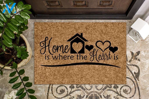 Home is where the Heart is Doormat | Welcome Mat | House Warming Gift