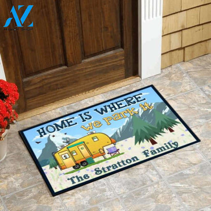 Home Is Where We Park It - Personalized Doormat
