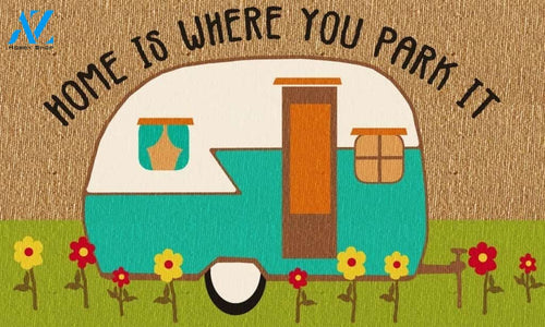 Home Is Where You Park It Doormat Welcome Mat House Warming Gift Home Decor Funny Doormat Gift Idea