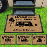 Home Is Where You Park It Doormat, Outdoor Mat RV Camper, Camping Gift
