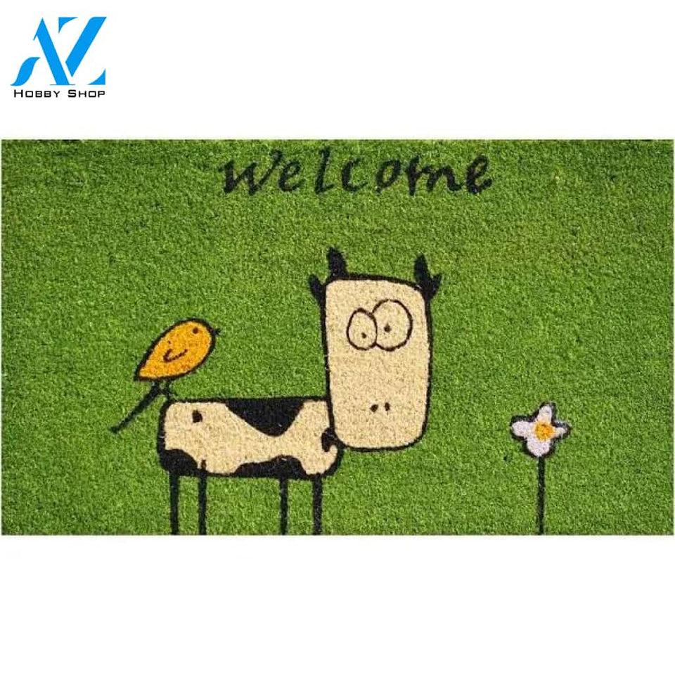 Home & More Cute Cow Doormat