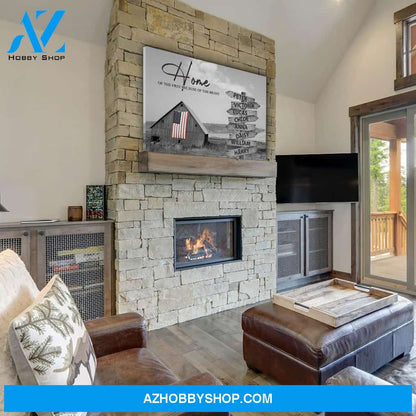 Home Of The Free - Personalized Custom Multi-Name Canvas