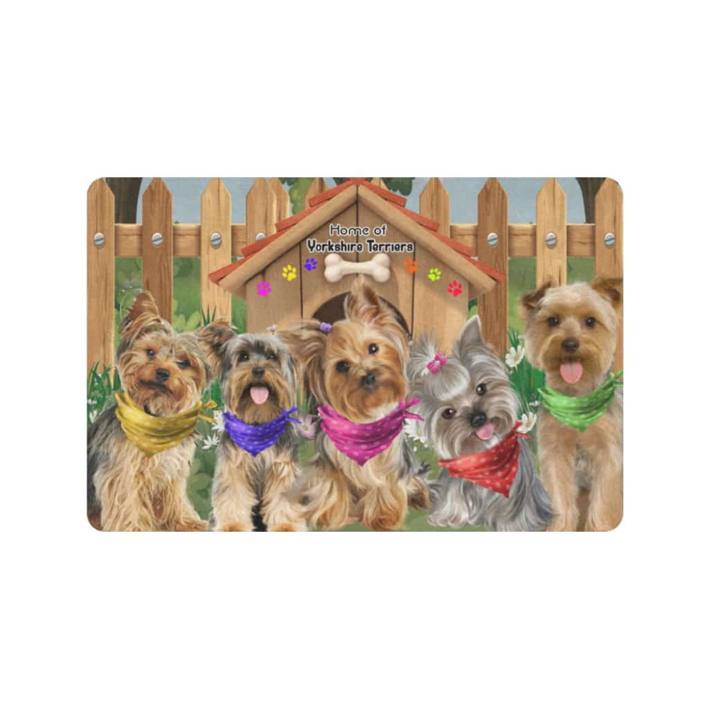 Home Of Yorkshire Terrier Dog Lover Doormat Welcome Mat