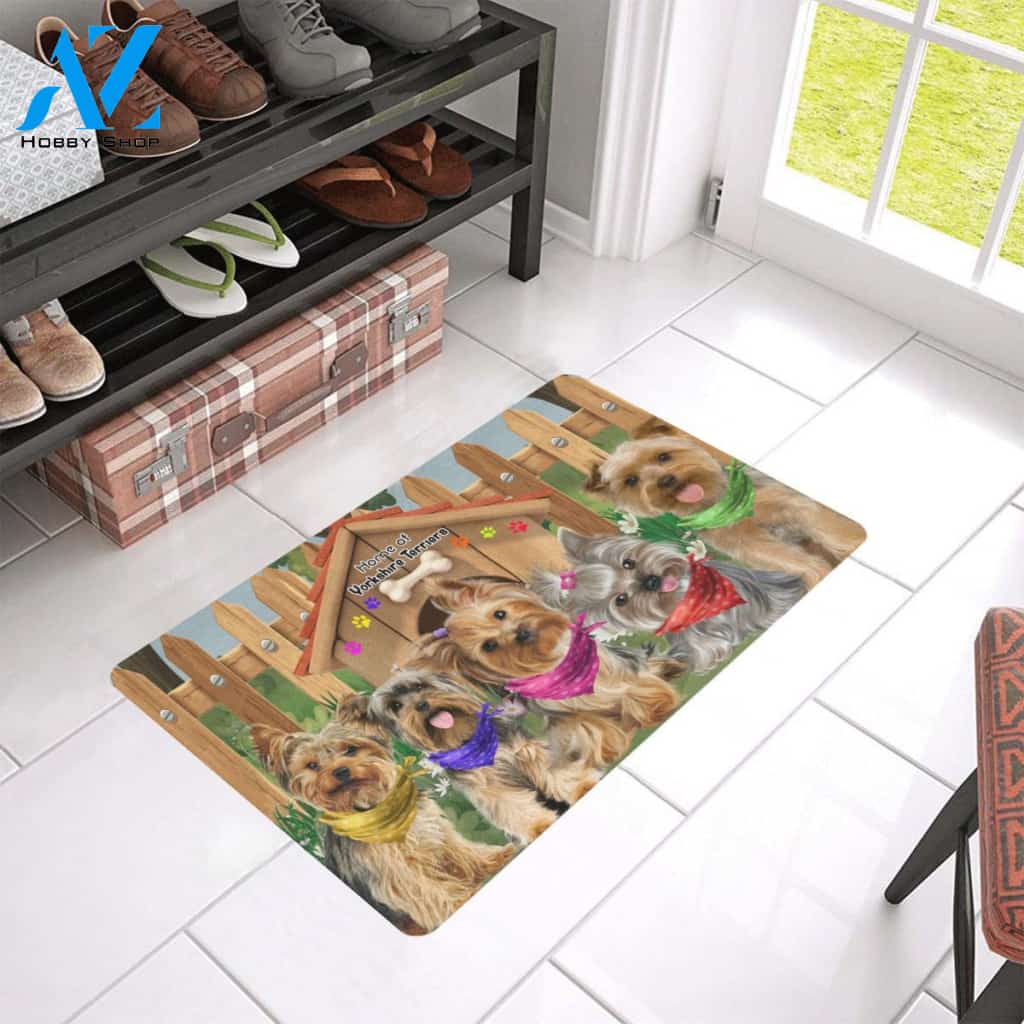 Home Of Yorkshire Terrier Doormat, Gift For Yorkshire Terrier Dog lovers, Gift For Friend Family Home Decor Warm House Gift Welcome Mat